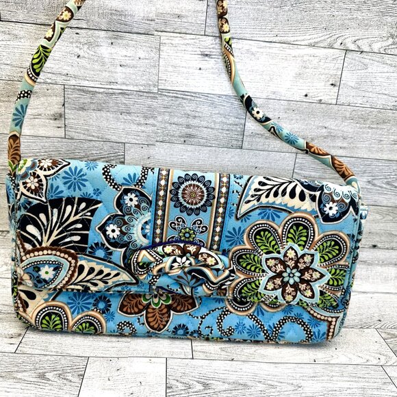 Vera Bradley Bali Blue Knot Just a Clutch Shoulder Bag/Purse - Picture 2 of 6